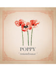 Poppy Flower Personalised Silver Charm