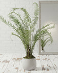 Large Artificial Fern in Stone Look Planter