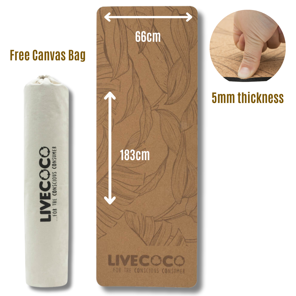 Cork Yoga Mat &amp; Canvas Bag