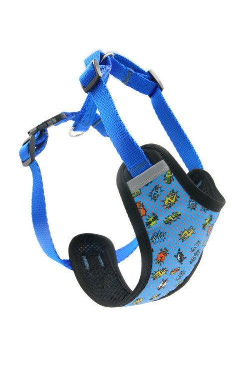 Pressure Free Dog Harness in Blue Graffiti