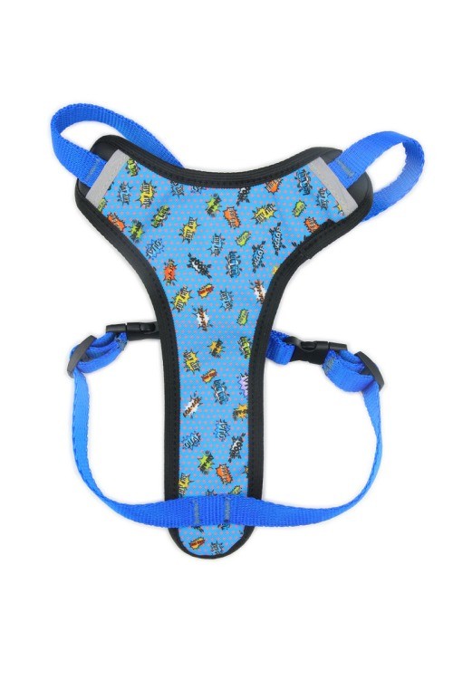 Pressure Free Dog Harness in Blue Graffiti