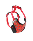 Comfortable Red Graffiti Dog Harness