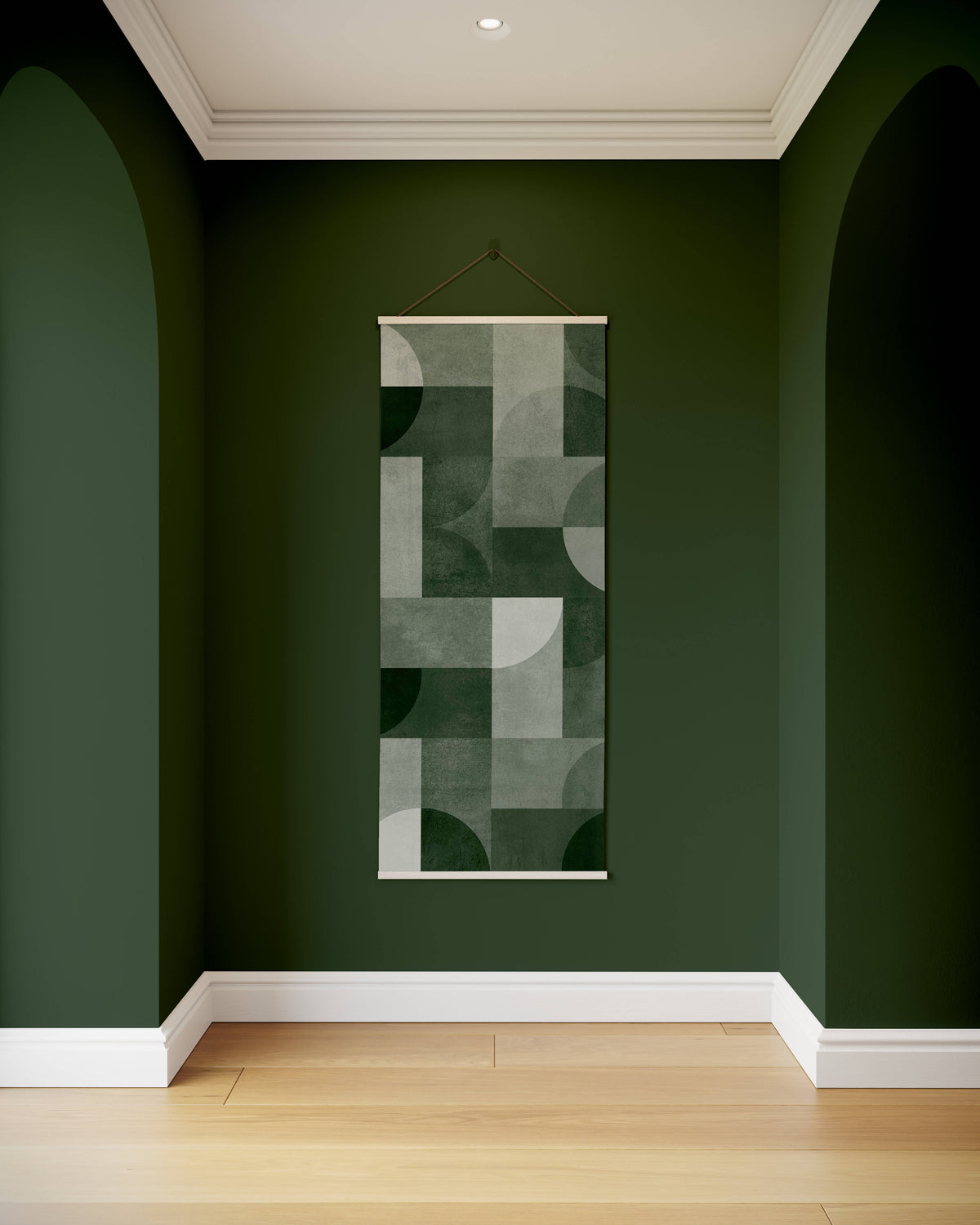 Bauhaus Geometric Concrete Effect Tapestry