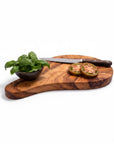 23cm Premium Olive Wood Sushi Board – Artisan Handcrafted Nigiri & Sashimi Serving Platter – Small Live Edge Charcuterie & Appetizer Tray