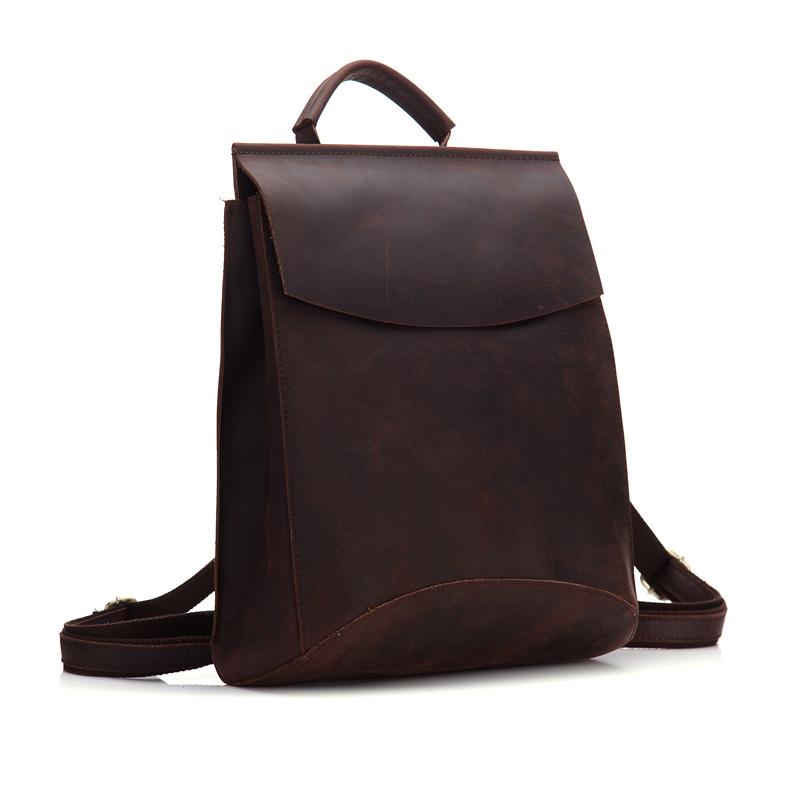 Gyda Backpack, premium vintage leather backpack for laptop, books, and travel, stylish and durable by Steel Horse Leather at brixbailey.com