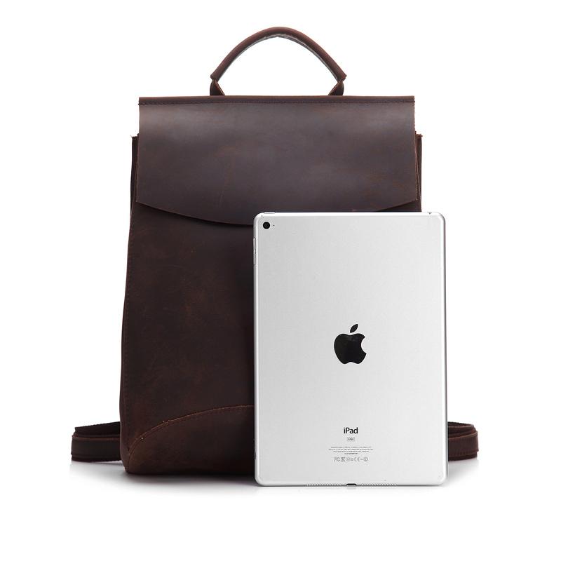 Gyda Backpack, premium vintage leather backpack for laptops, stylish and durable, best-selling genuine crazy horse leather by Steel Horse Leather at brixbailey.com