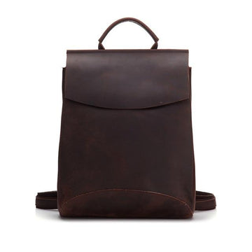 Gyda Backpack, premium vintage leather backpack for laptop, books, and travel, stylish and durable with adjustable straps by Steel Horse Leather at brixbailey.com