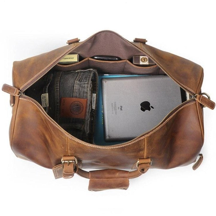 The Dagny Weekender | Large Leather Duffle Bag -
