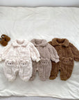 The Fur Bear Lining Fluffy Coat Romper