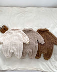 The Fur Bear Lining Fluffy Coat Romper