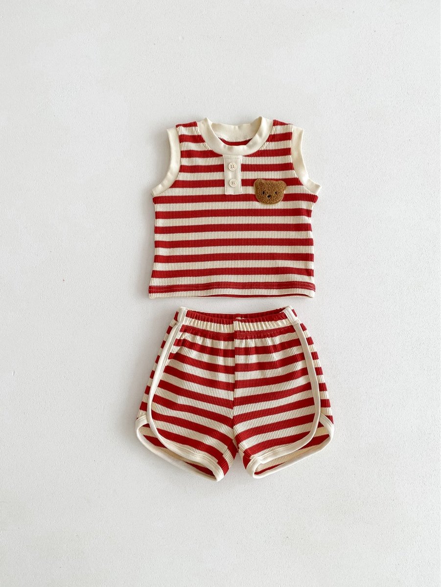 The Bear Beach Stripe Shorts &amp; T-Shirt