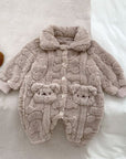 The Fur Bear Lining Fluffy Coat Romper