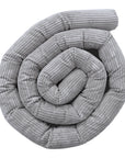 Grey Crib Roll Bumper for Soft Sleep Protection