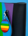 Oval Leather Bag Charm Pride