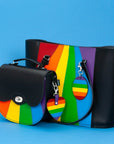 Oval Leather Bag Charm Pride