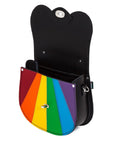 Handmade Leather Twist Lock Saddle Bag - Pride