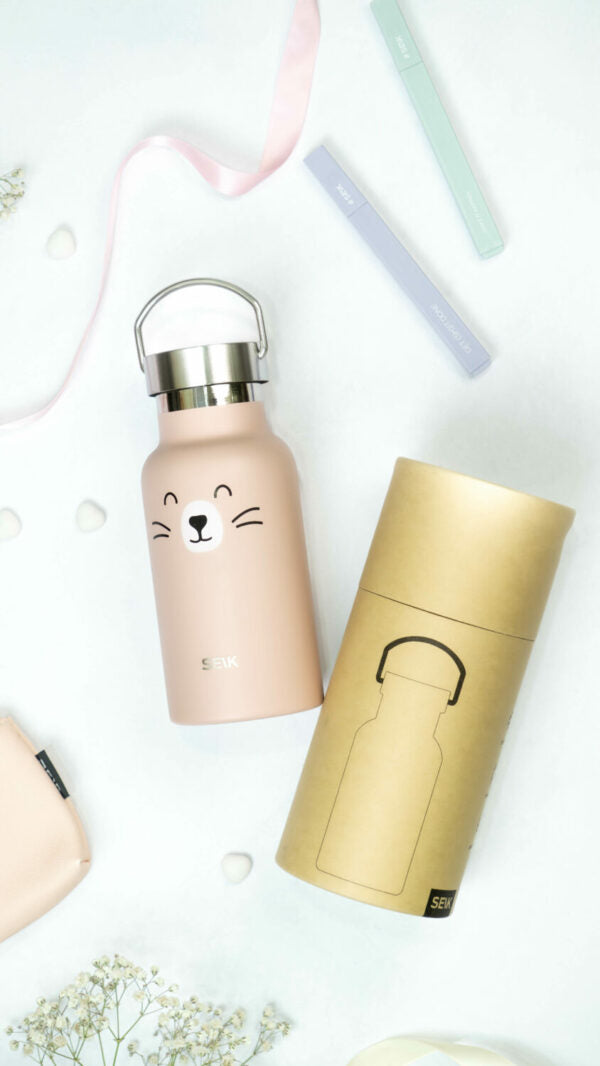 Adorable Cat Stainless Steel Water Bottle 350ml