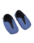 Punsa Kids Barefoot Slippers - Upcycled Leather, Blue
