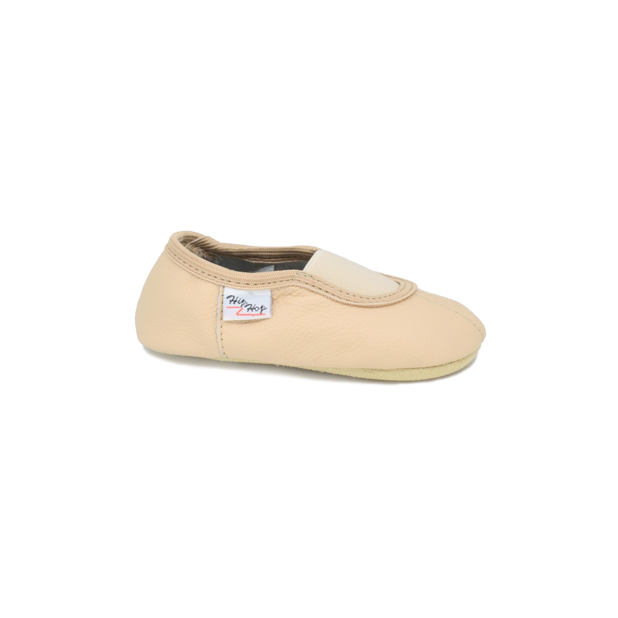 Classic Beige Leather Slippers for Children