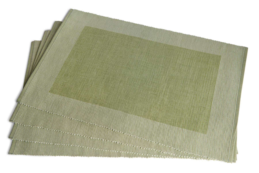 Premium handmade organic cotton placemats, luxury 4-pack, stylish rectangular design, eco-friendly and sustainable by Karpāsa London at brixbailey.com