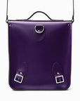 Handmade Leather City Backpack - Purple