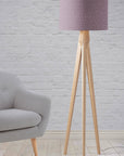 Purple Drum Lampshade, Modern Line Design Shade for Table, Floor or Ceiling Pendant Light