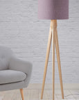 Purple Drum Lampshade, Modern Line Design Shade for Table, Floor or Ceiling Pendant Light