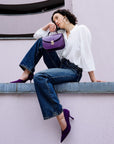 Olympia Handmade Leather Bag - Purple