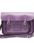 Handmade Leather Satchel - Purple