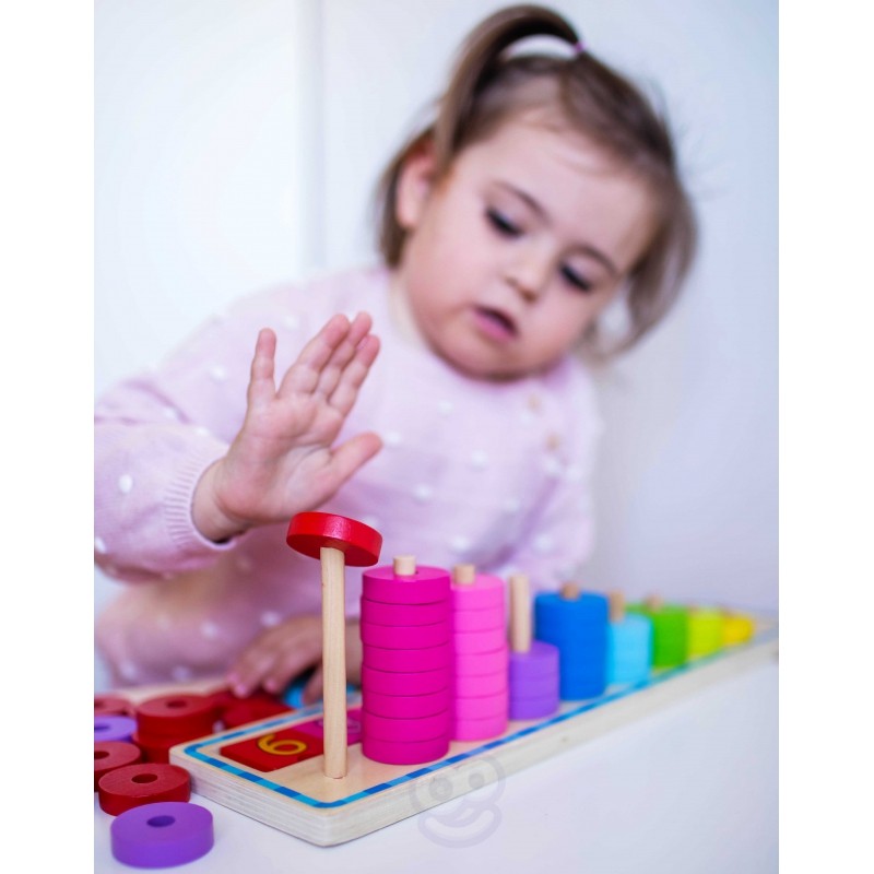 Wooden Colour and Counting Puzzle for Toddlers
