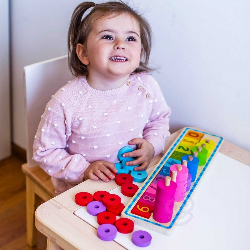 Wooden Colour and Counting Puzzle for Toddlers