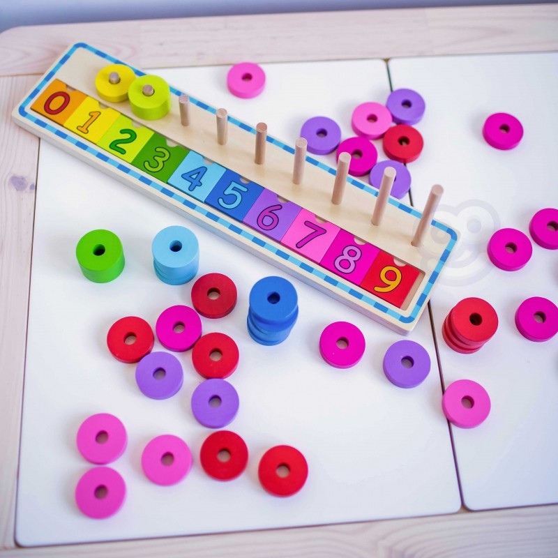 Wooden Colour and Counting Puzzle for Toddlers