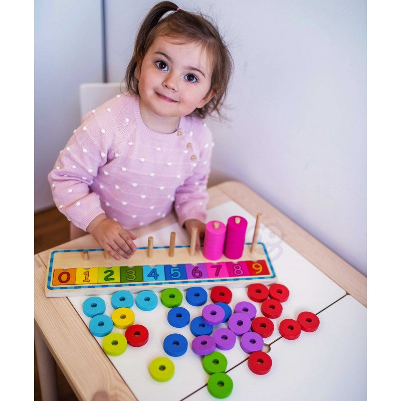 Wooden Colour and Counting Puzzle for Toddlers