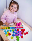 Wooden Colour and Counting Puzzle for Toddlers