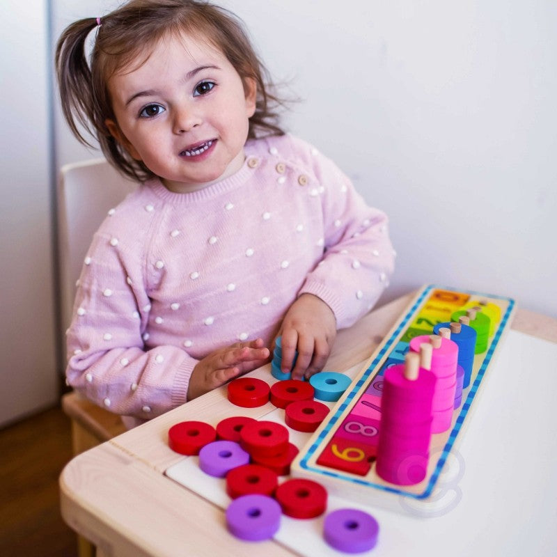 Wooden Colour and Counting Puzzle for Toddlers
