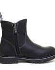Waterproof Zip Up Ankle Boots in Black