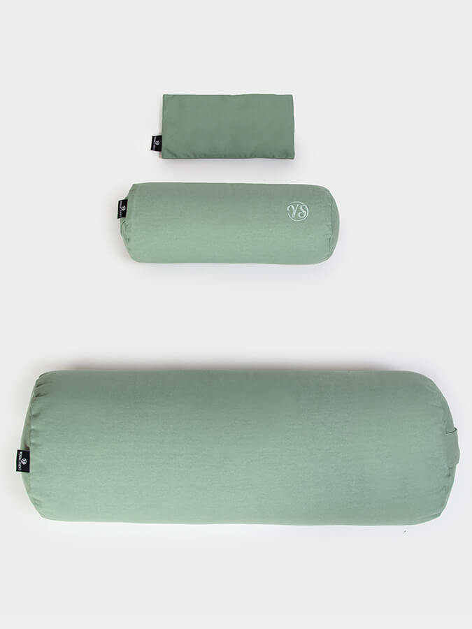 Yoga Studio Organic Meditation Bolster &amp; Eye Pillow Set - Relax