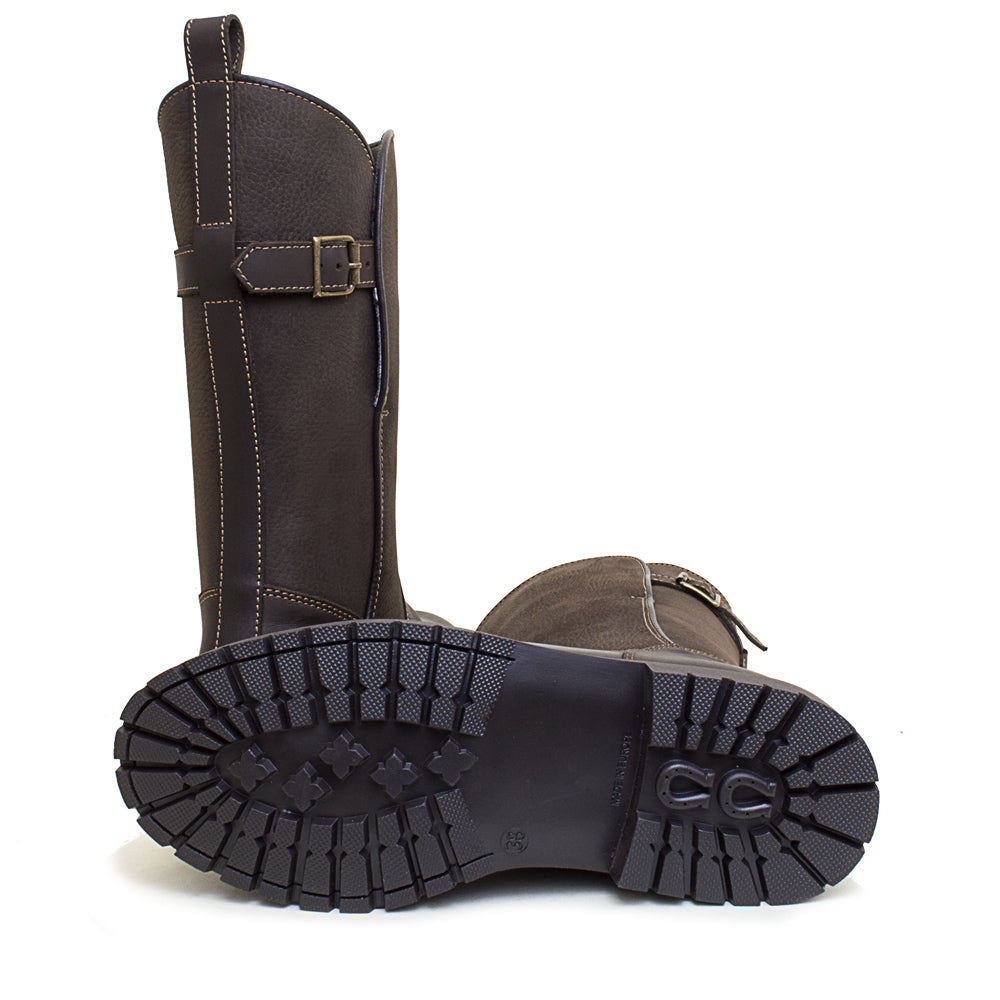 Waterproof Brown Boots Mid Calf