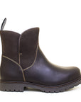 Waterproof Zip Up Ankle Boots in Brown