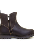 Waterproof Zip Up Ankle Boots in Brown