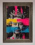 Queen Elizabeth Paint Splatter Framed Wall Art