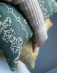 Quill Square Cushion - Slate Green