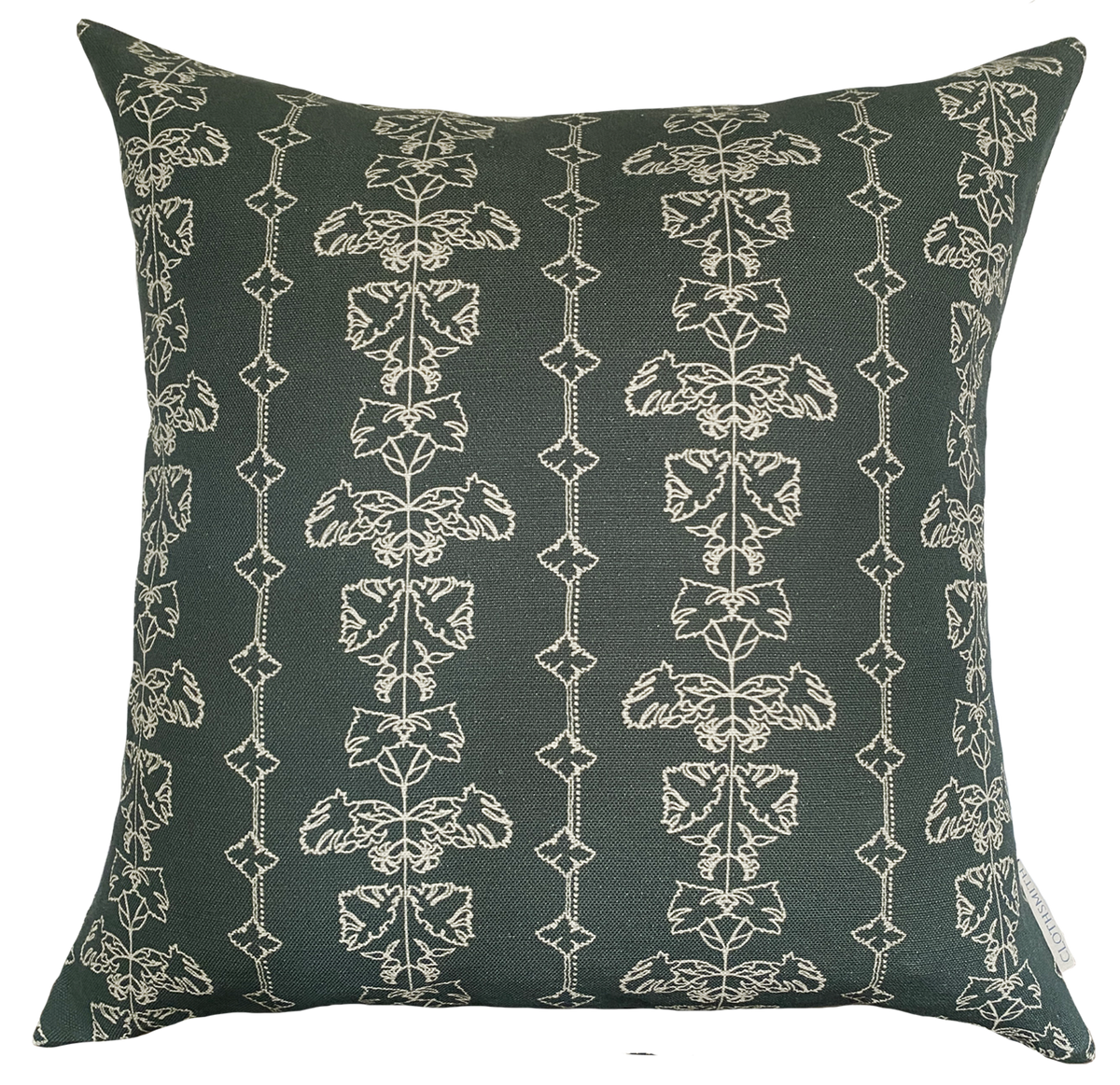 Quill Square Cushion - Slate Green