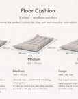 Quilted Kids' Floor Cushion, 3 Sizes Available - Zebra