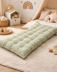 Quilted Kids' Floor Cushion, Green, 3 Sizes Available