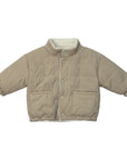 Quilted Padded Jacket in Beige