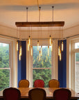 15 Light Oak Beam Chandelier | Large Kitchen Island & Statement Dining Lighting UK