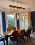 15 Light Oak Beam Chandelier | Large Kitchen Island & Statement Dining Lighting UK