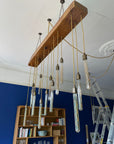 15 Light Oak Beam Chandelier | Large Kitchen Island & Statement Dining Lighting UK