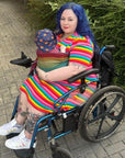Rainbow Breastfeeding Skater Dress | Colourful Nursing Dress | MilkyMoon